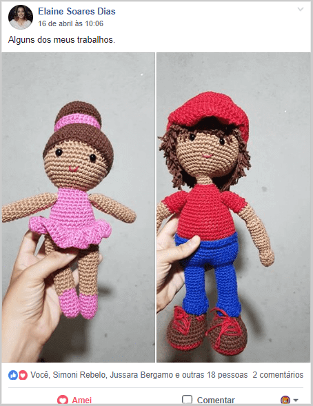 Boneco e Boneca de amigurumi
